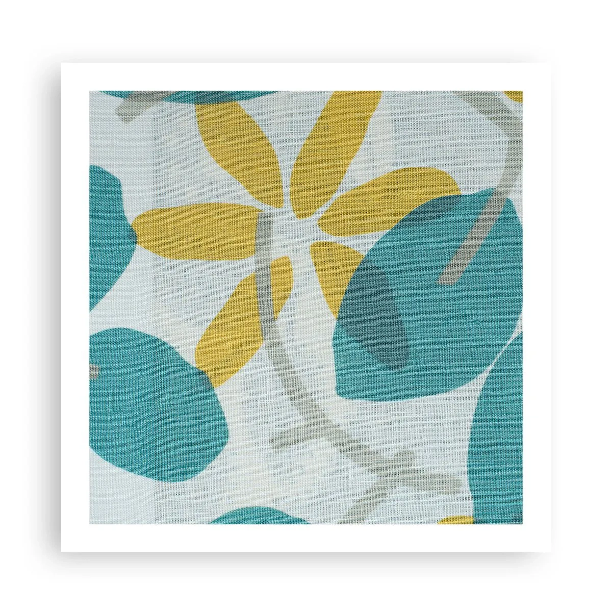 Poster - Tra le foglie azzurre - 60x60 cm