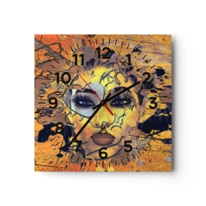 Orologio da parete - Orologio in Vetro - Bellezza solare - 30x30 cm