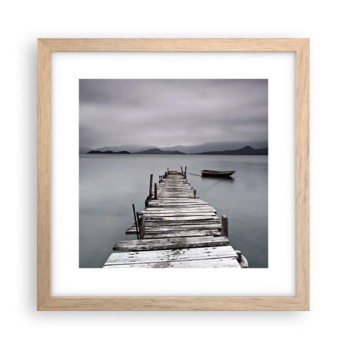 Poster in cornice rovere chiaro - Domani puoi partire - 30x30 cm