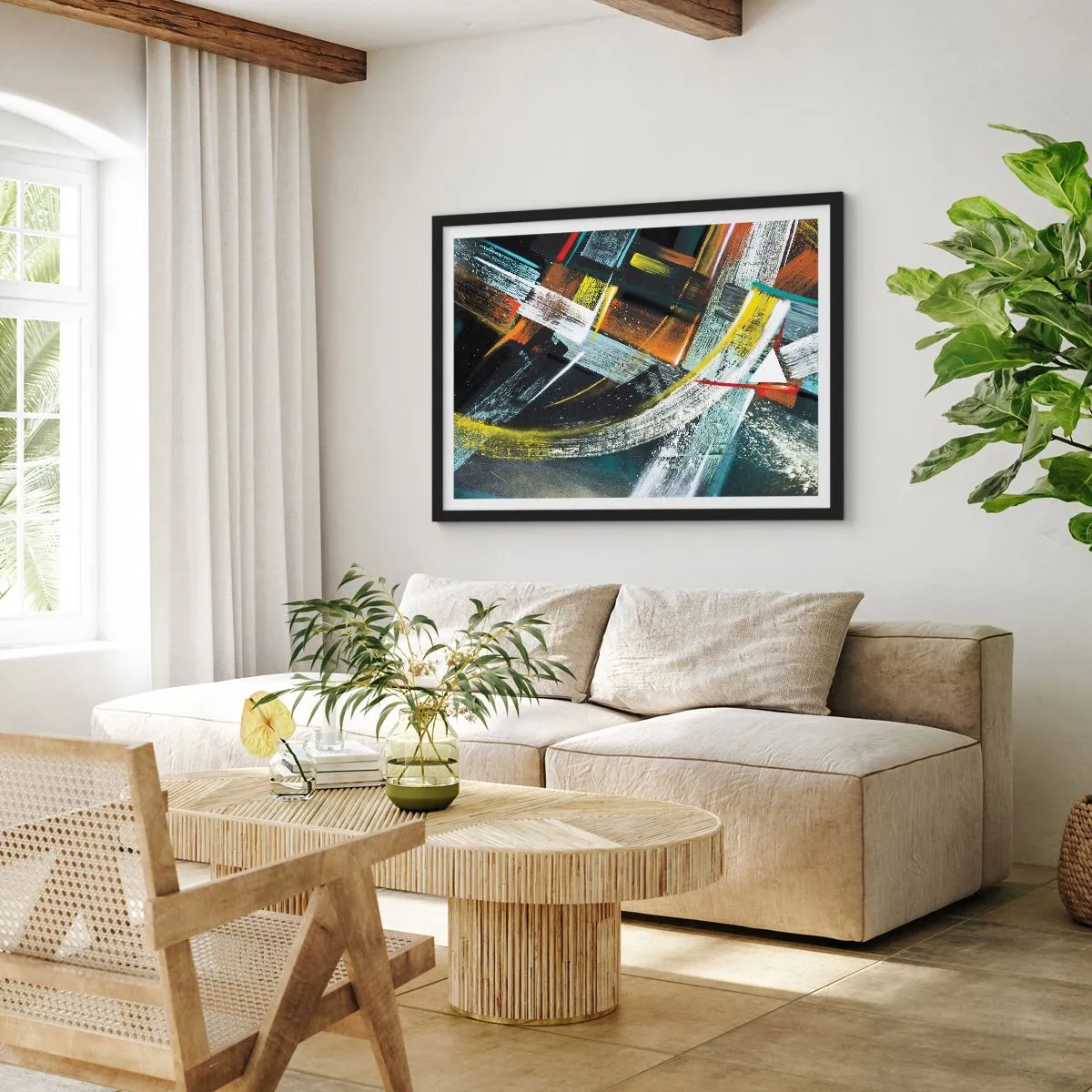 Poster in cornice nera - L'energia del movimento - 91x61 cm