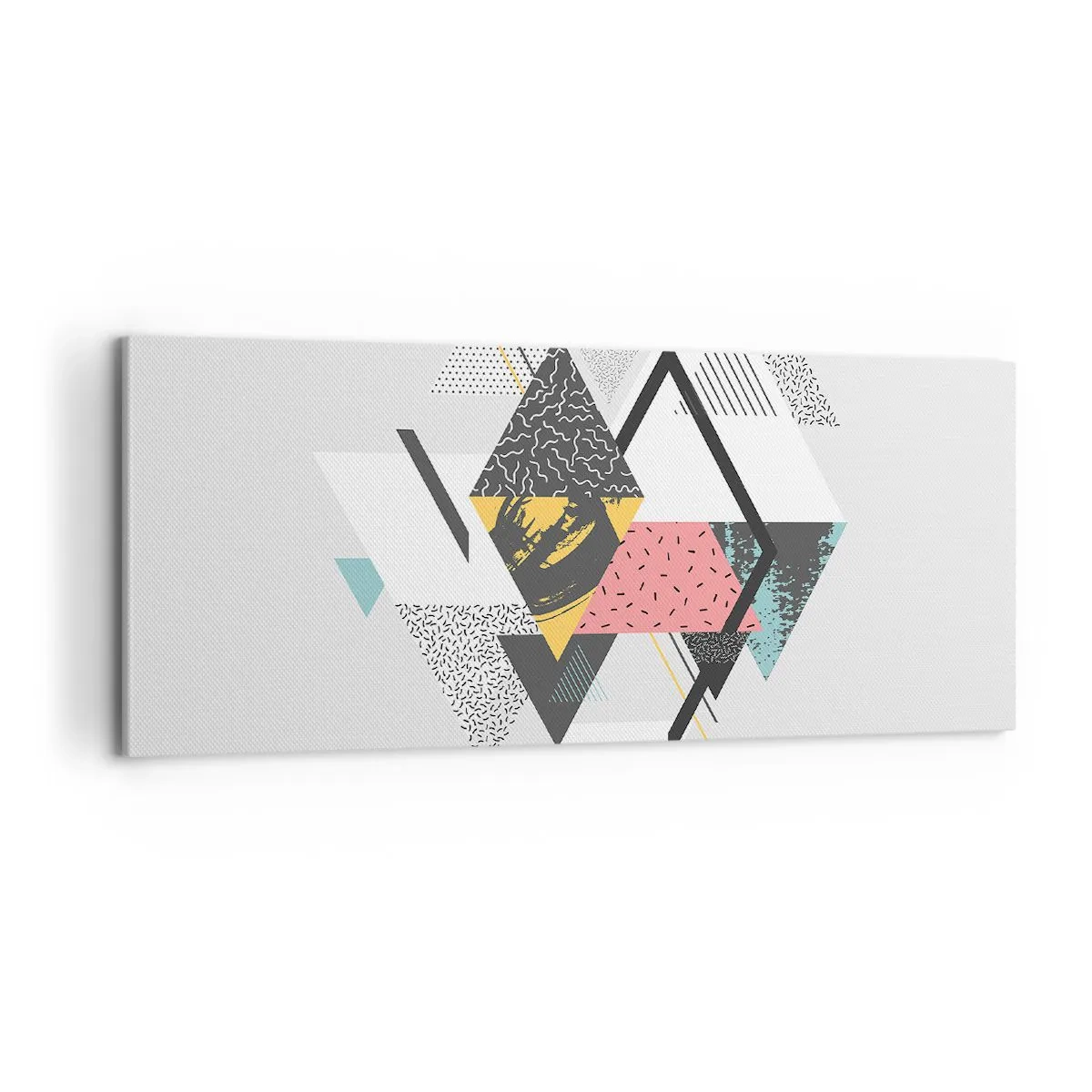 Quadro su tela - Stampe su Tela - Variazione con triangoli e rombi - 100x40 cm