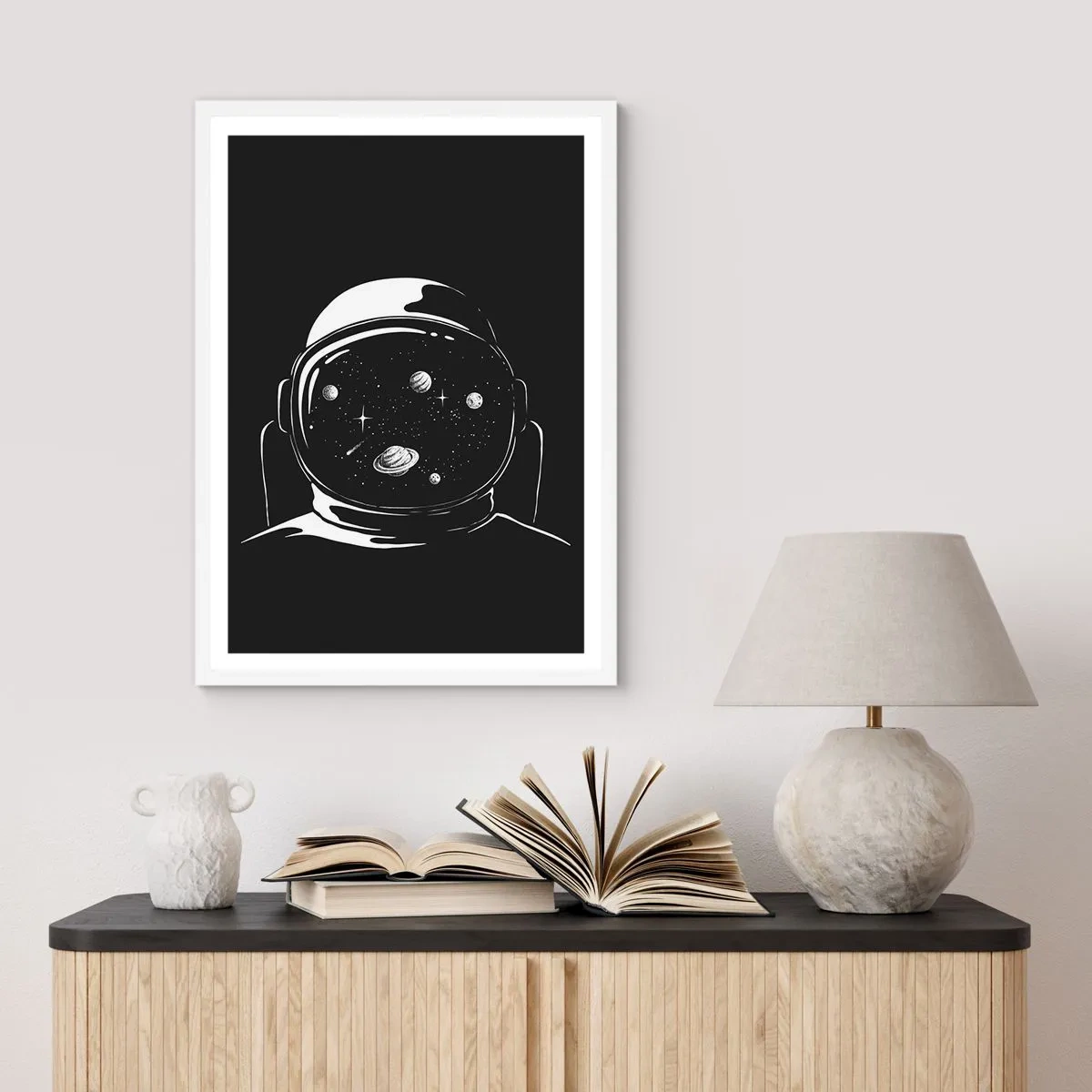 Poster in cornice bianca - Panorama niente male - 61x91 cm