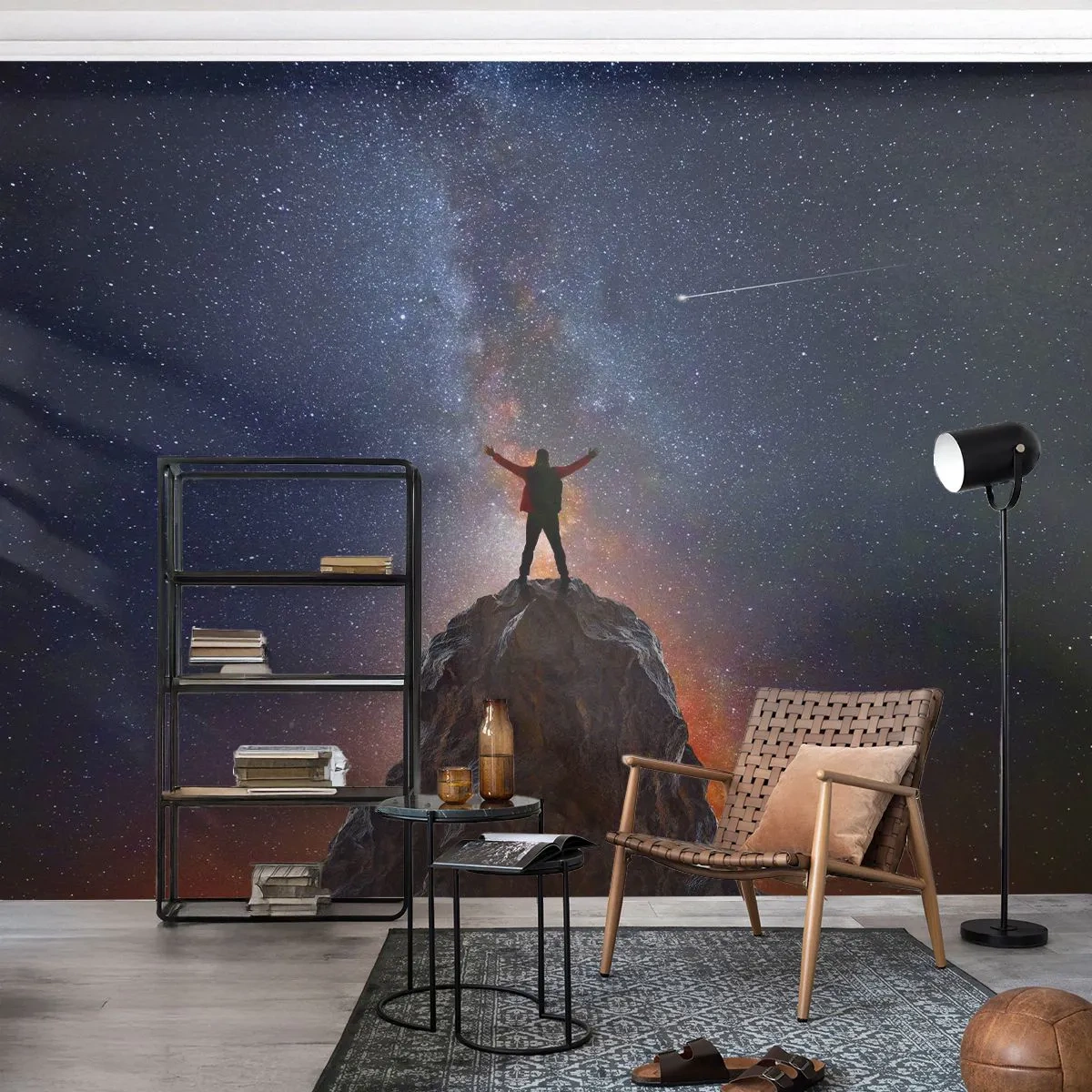 Fotomurali Premium Canvas - La forza è con me! - Astrazione, Cosmo, Uomo - 300x210 cm