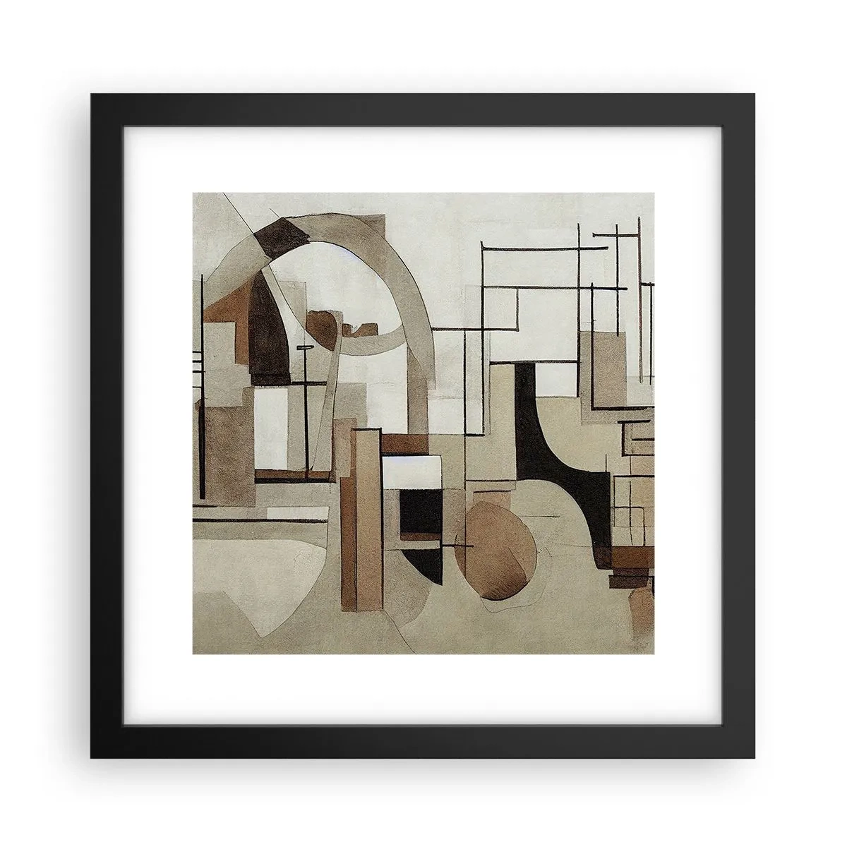 Poster in cornice nera - Paesaggio urbano 2.0 - 30x30 cm