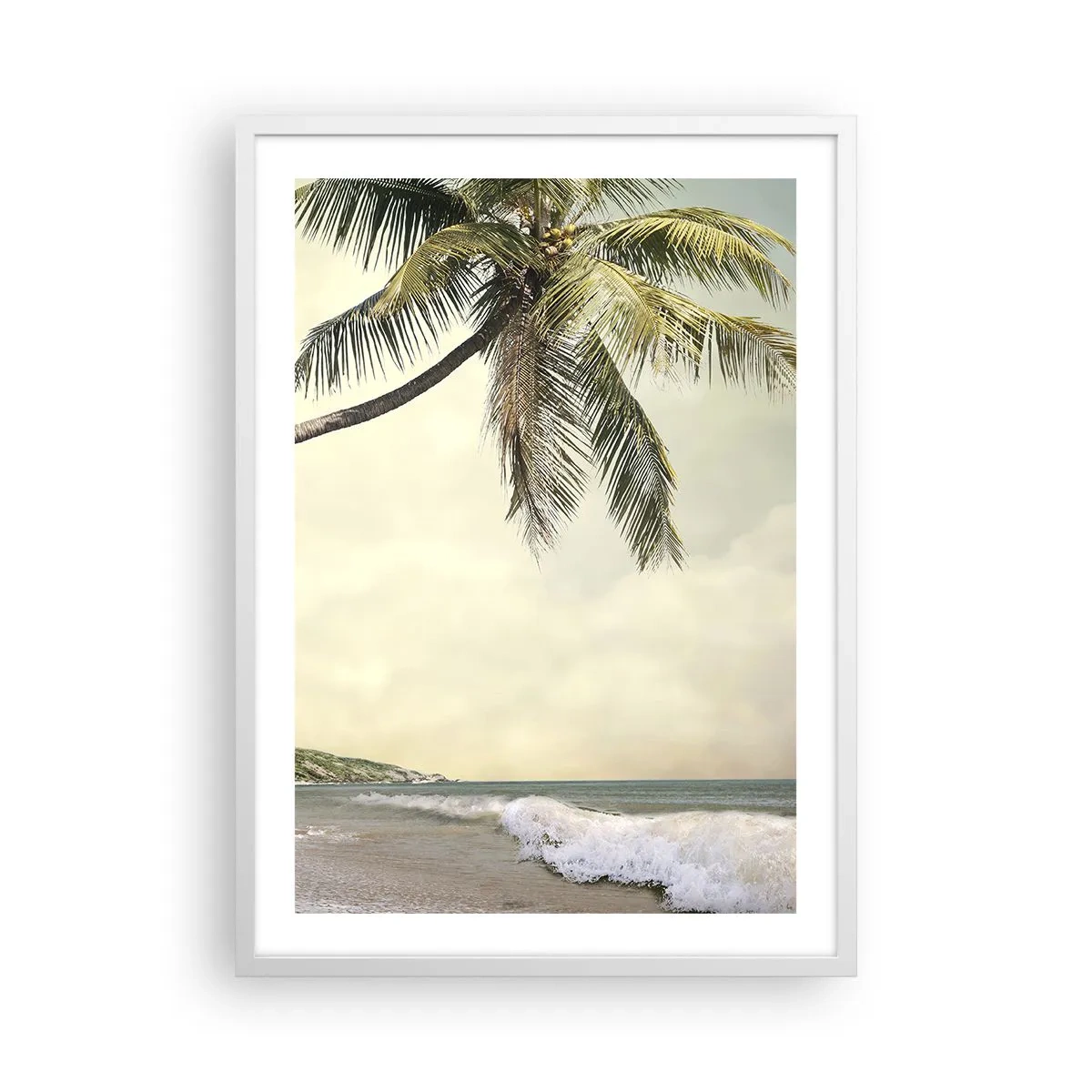 Poster in cornice bianca - Sogno tropicale - 50x70 cm
