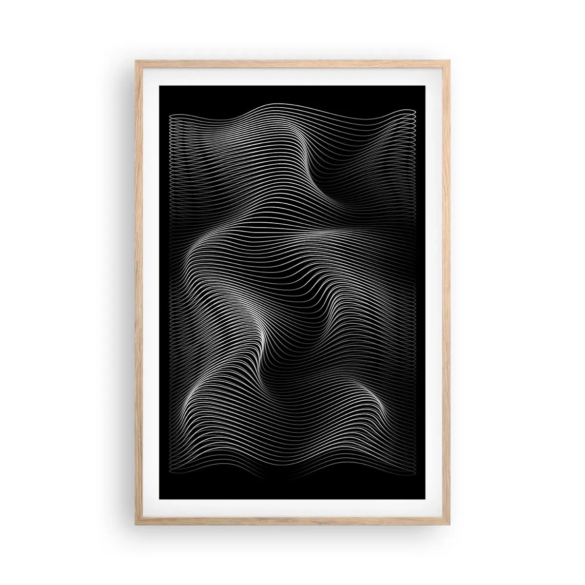 Poster in cornice rovere chiaro - La danza della luce nello spazio - 61x91 cm