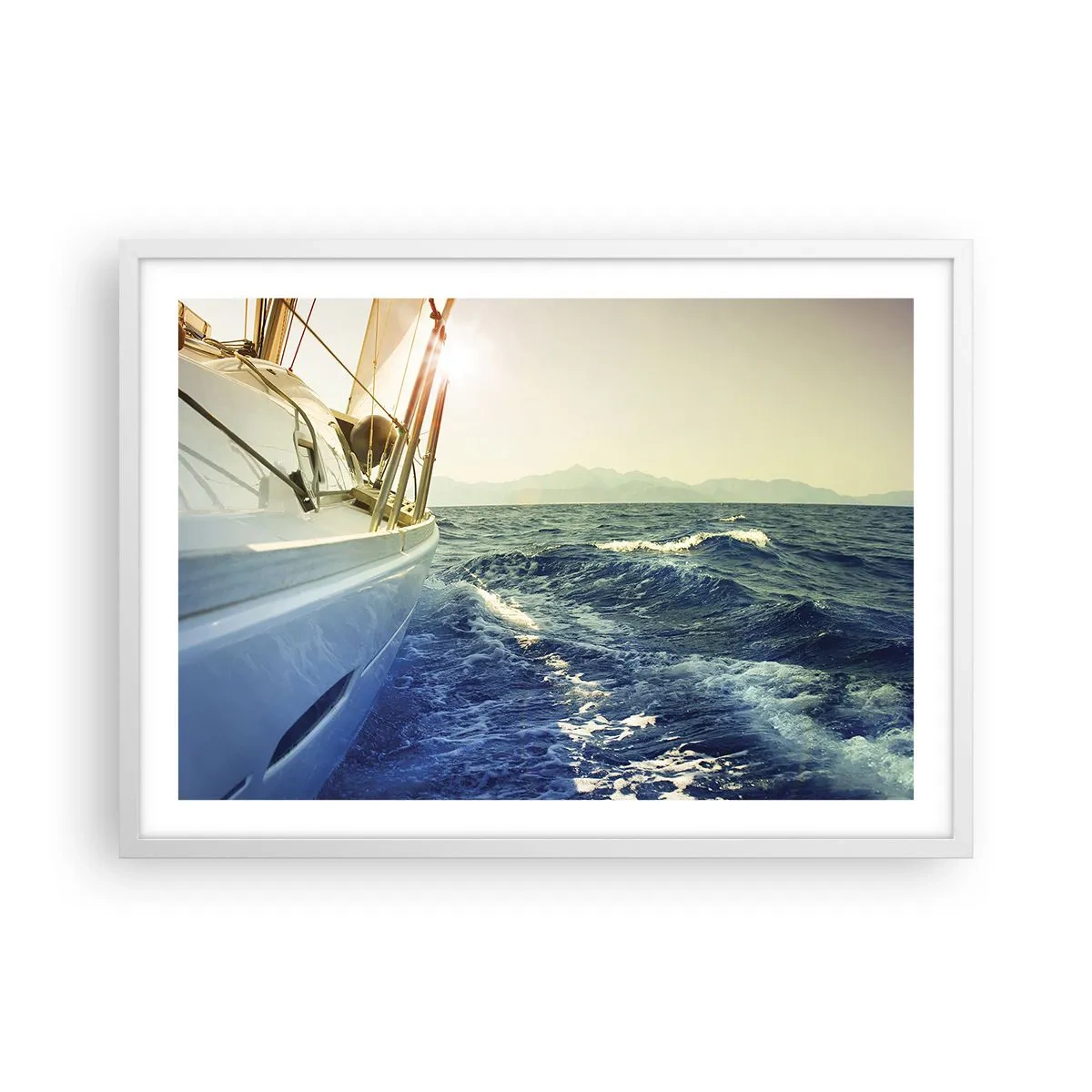 Poster in cornice bianca - Verso l'avventura - 70x50 cm