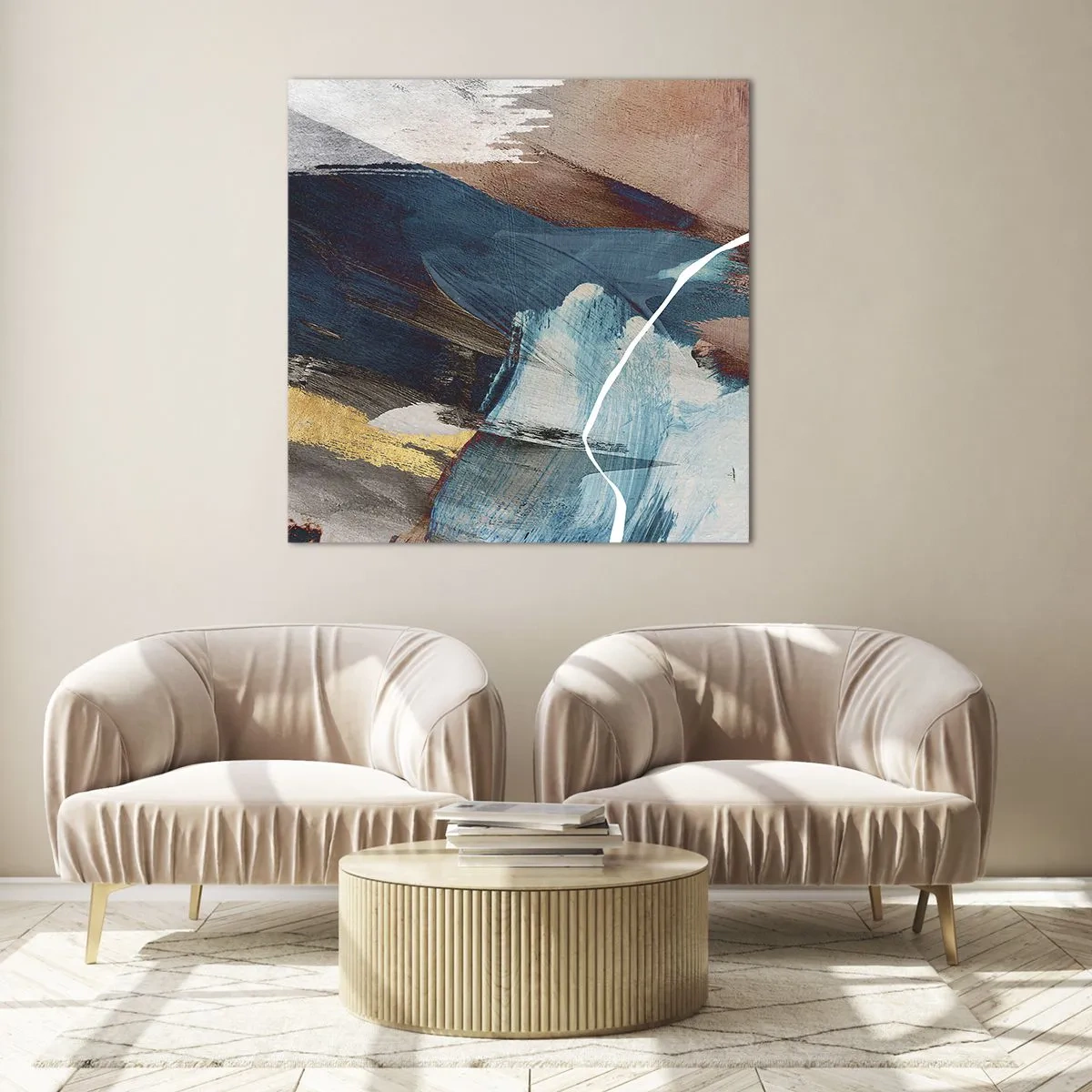 Quadro su vetro - Con forza ed energia - 60x60 cm