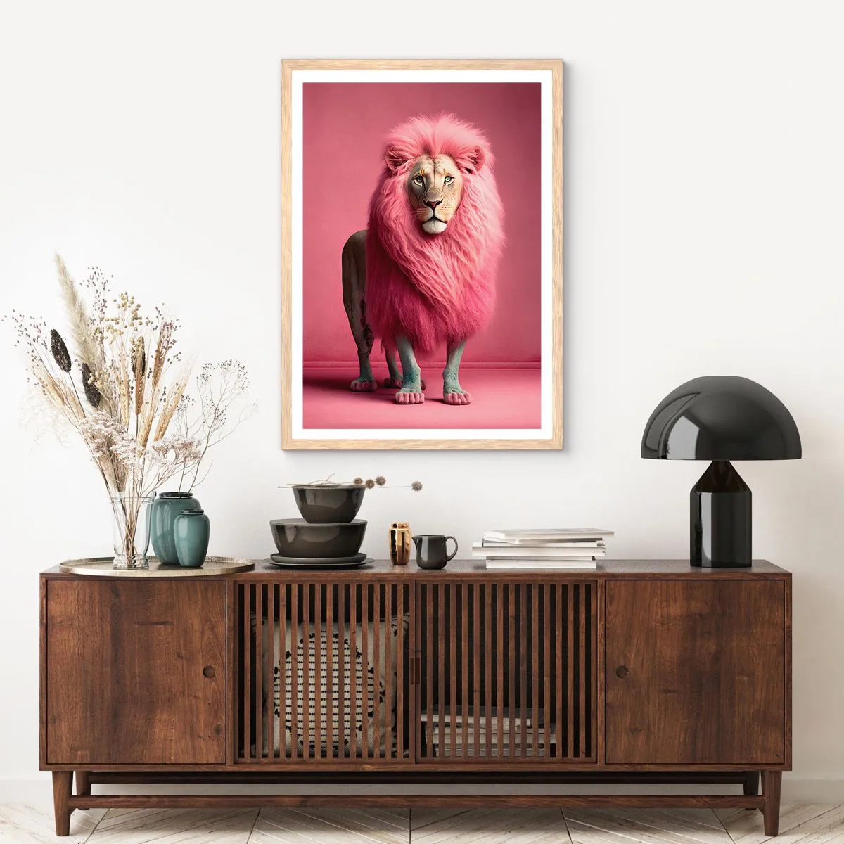 Poster in cornice rovere chiaro - E non mette più paura - 40x50 cm