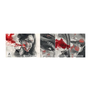Campione di Fotomurale Premium Sand - Nei vapori dell'assurdo - Astrazione, Volto di donna, Ritratto di una donna - 100x30 cm
