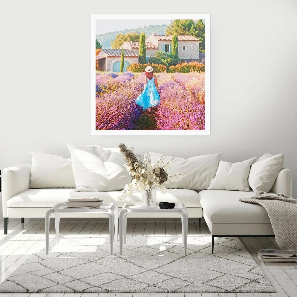 Poster - La ragazza nella lavanda - 50x50 cm