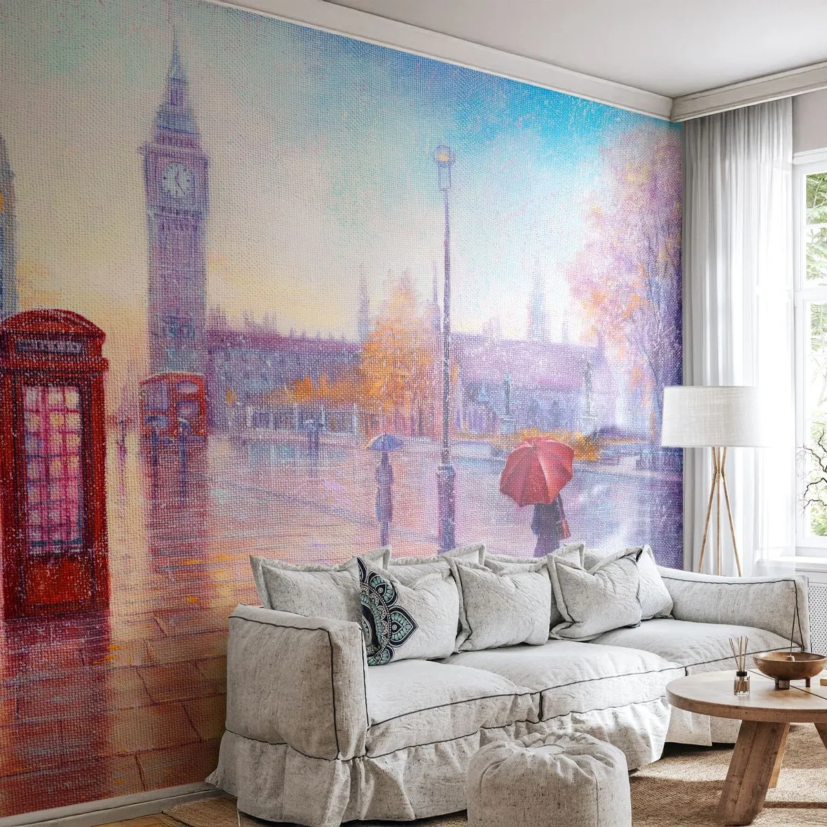 Fotomurali Premium Canvas - Giorno d'autunno a Londra - Città, Londra, Architettura - 450x315 cm