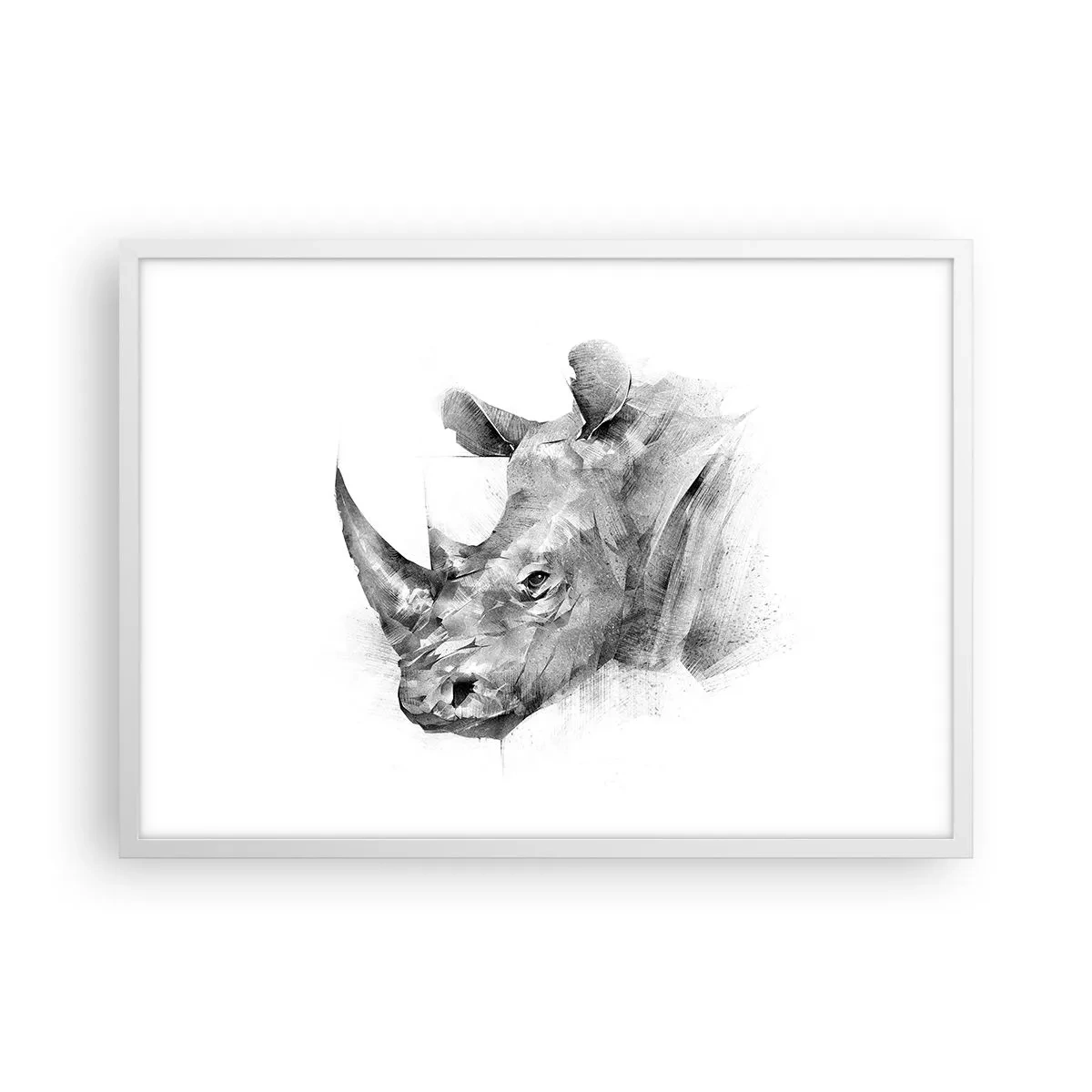 Poster in cornice bianca - Ritratto africano - 70x50 cm