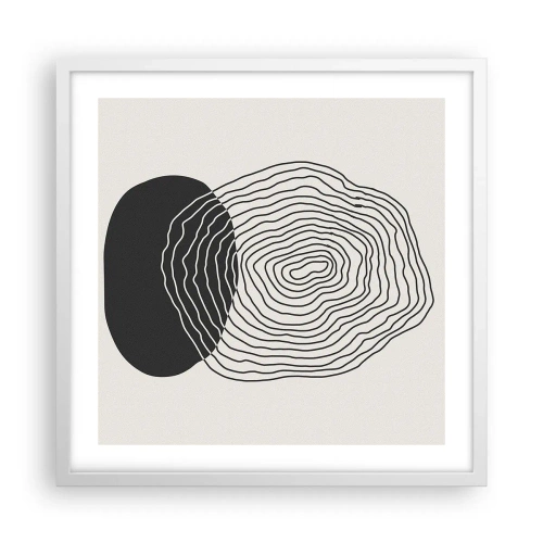 Poster in cornice bianca - Durata e vibrazione - 50x50 cm