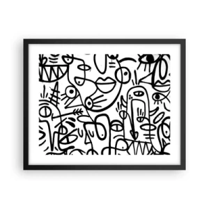 Poster in cornice nera - Volti e miraggi - 50x40 cm