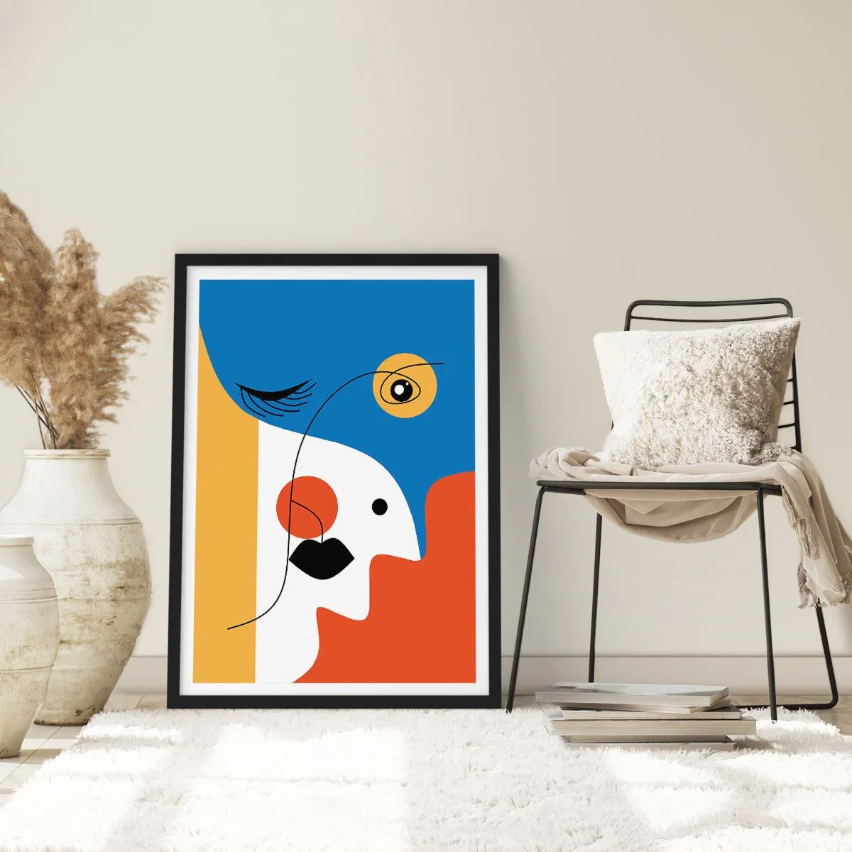 Poster in cornice nera - Ritratto decostruito - 70x100 cm