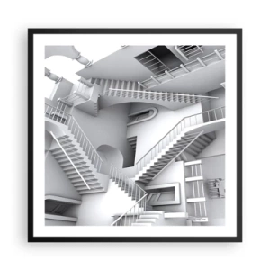 Poster in cornice nera - Il paradosso dello spazio - 60x60 cm