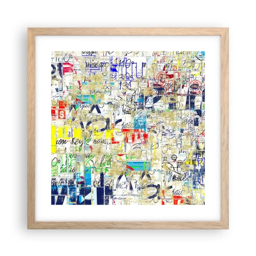 Poster in cornice rovere chiaro - Semplicemente bello da vedere - 40x40 cm