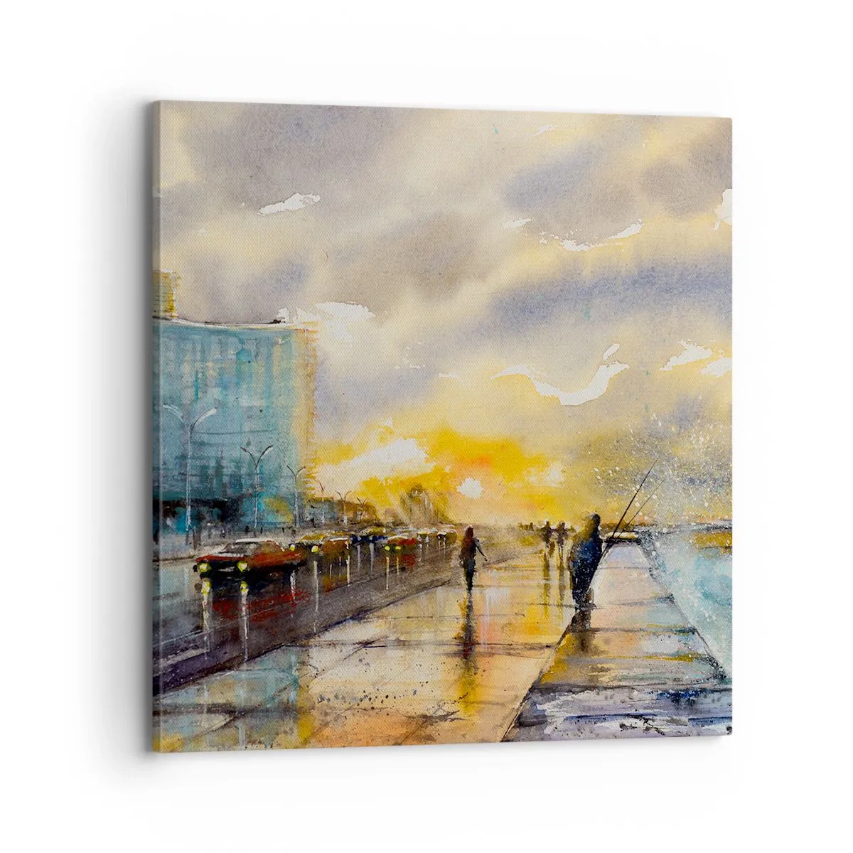 Quadro su tela - Stampe su Tela - Vita sulla costa - 70x70 cm