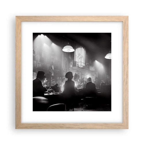 Poster in cornice rovere chiaro - Nell'atmosfera jazz - 30x30 cm