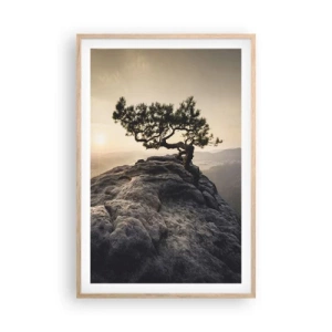 Poster in cornice rovere chiaro - La vita vince sempre - 61x91 cm