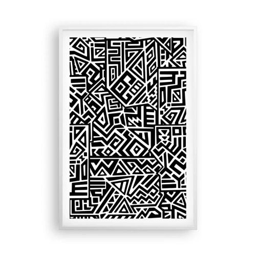 Poster in cornice bianca - Composizione precolombiana - 61x91 cm