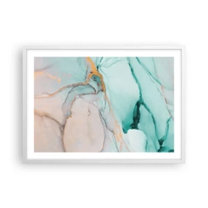 Poster in cornice bianca - Danza di forme e colori - 70x50 cm