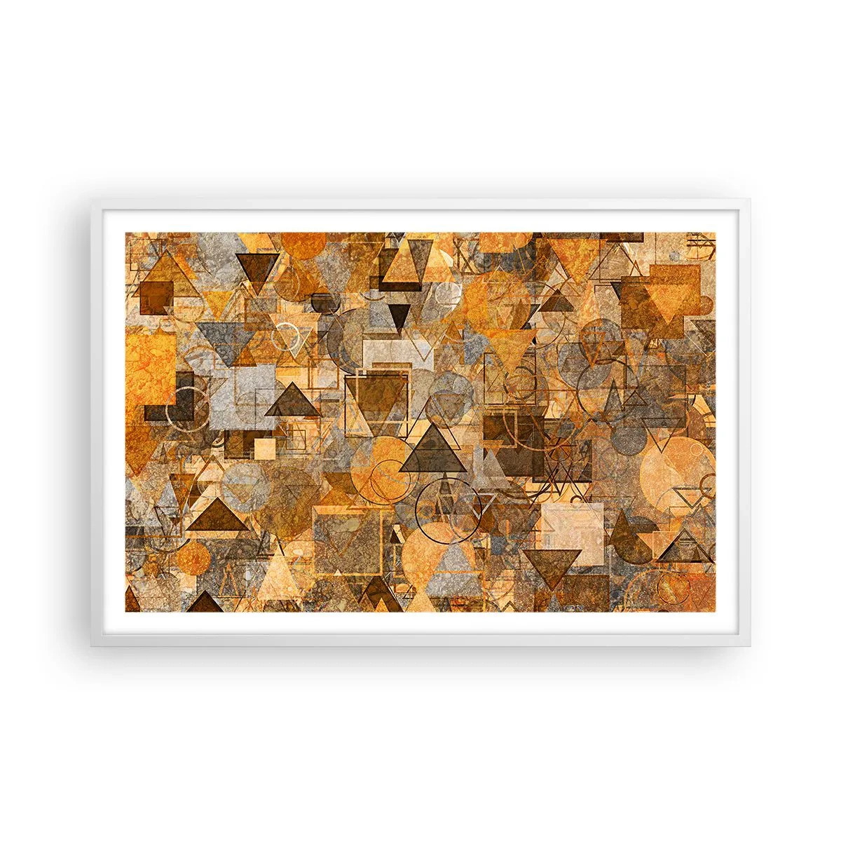 Poster in cornice bianca - Il mondo compreso nella forma - 91x61 cm