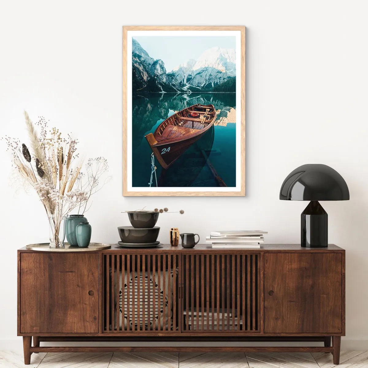 Poster in cornice rovere chiaro - Come dipinto sul vetro - 70x100 cm