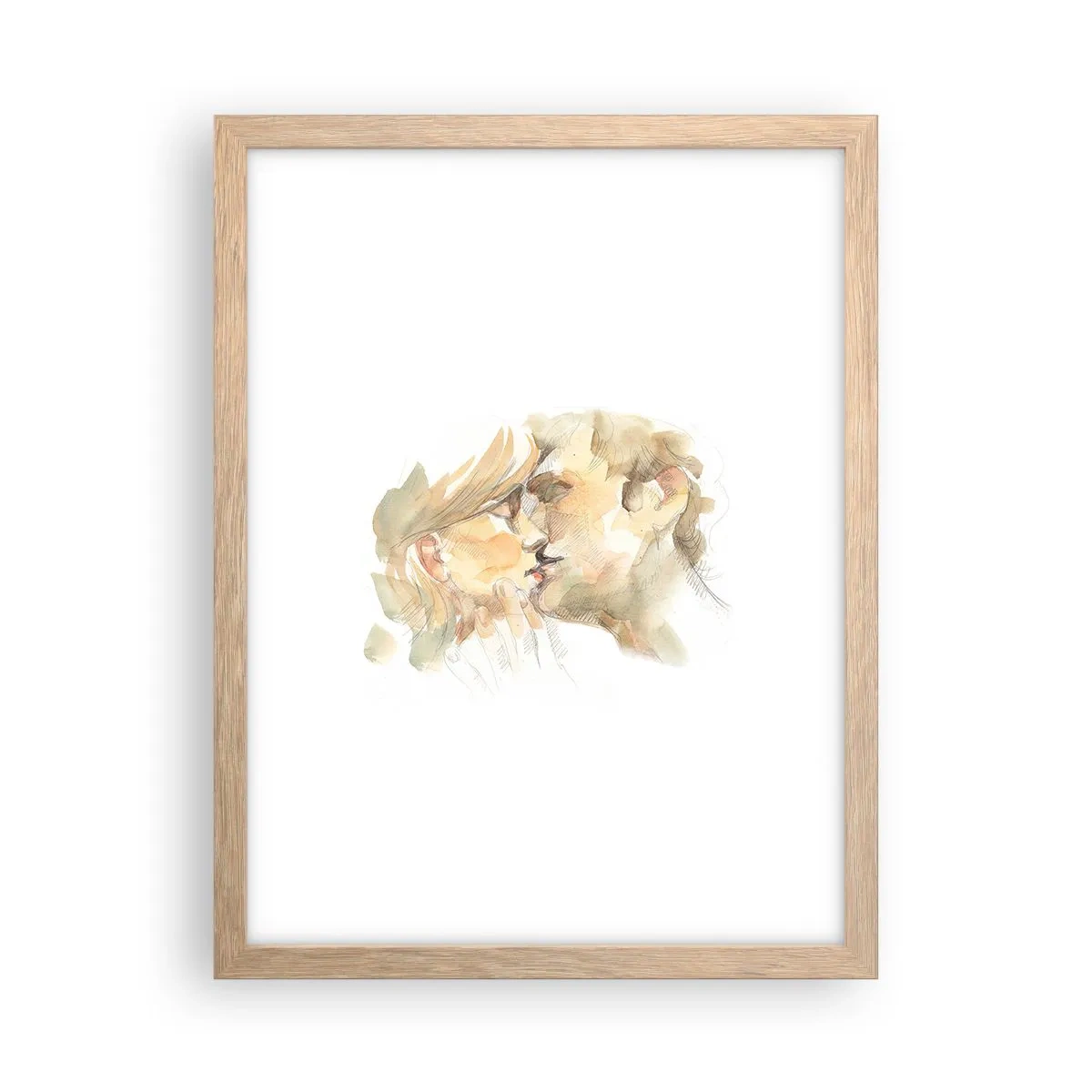 Poster in cornice rovere chiaro - Sarà l'anima gemella? - 30x40 cm