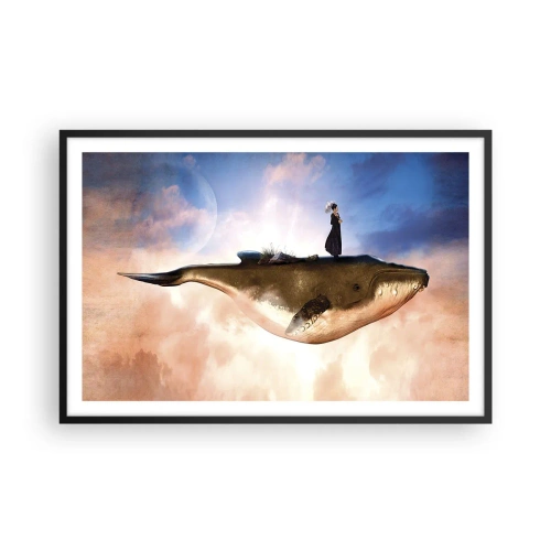 Poster in cornice nera - Viaggio surreale - 91x61 cm