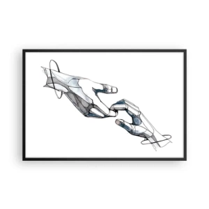 Poster in cornice nera - Buon gesto - 91x61 cm