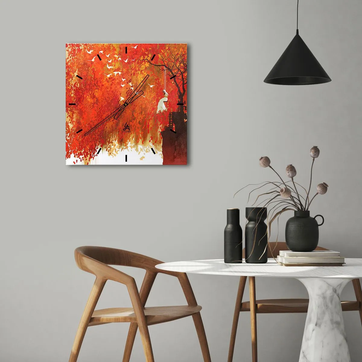 Orologio da parete - Orologio in Vetro - Voli con noi? - 40x40 cm