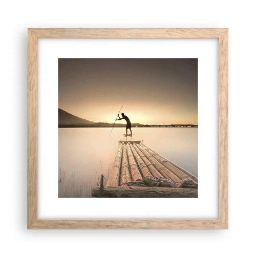 Poster in cornice rovere chiaro - Prima del riposo - 30x30 cm