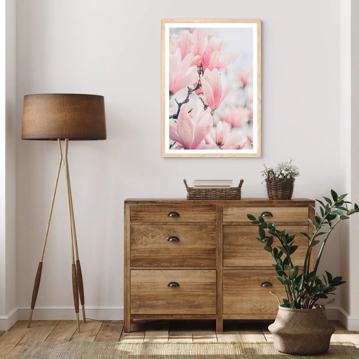 Poster in cornice rovere chiaro - Ideale di delicatezza - 50x70 cm