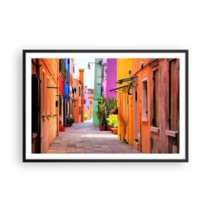 Poster in cornice nera - Angolo multicolore - 91x61 cm