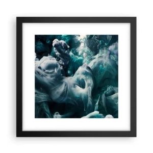 Poster in cornice nera - Il movimento dei colori - 30x30 cm