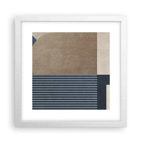 Poster in cornice bianca - Composizione di semplicità e rotondità - 30x30 cm