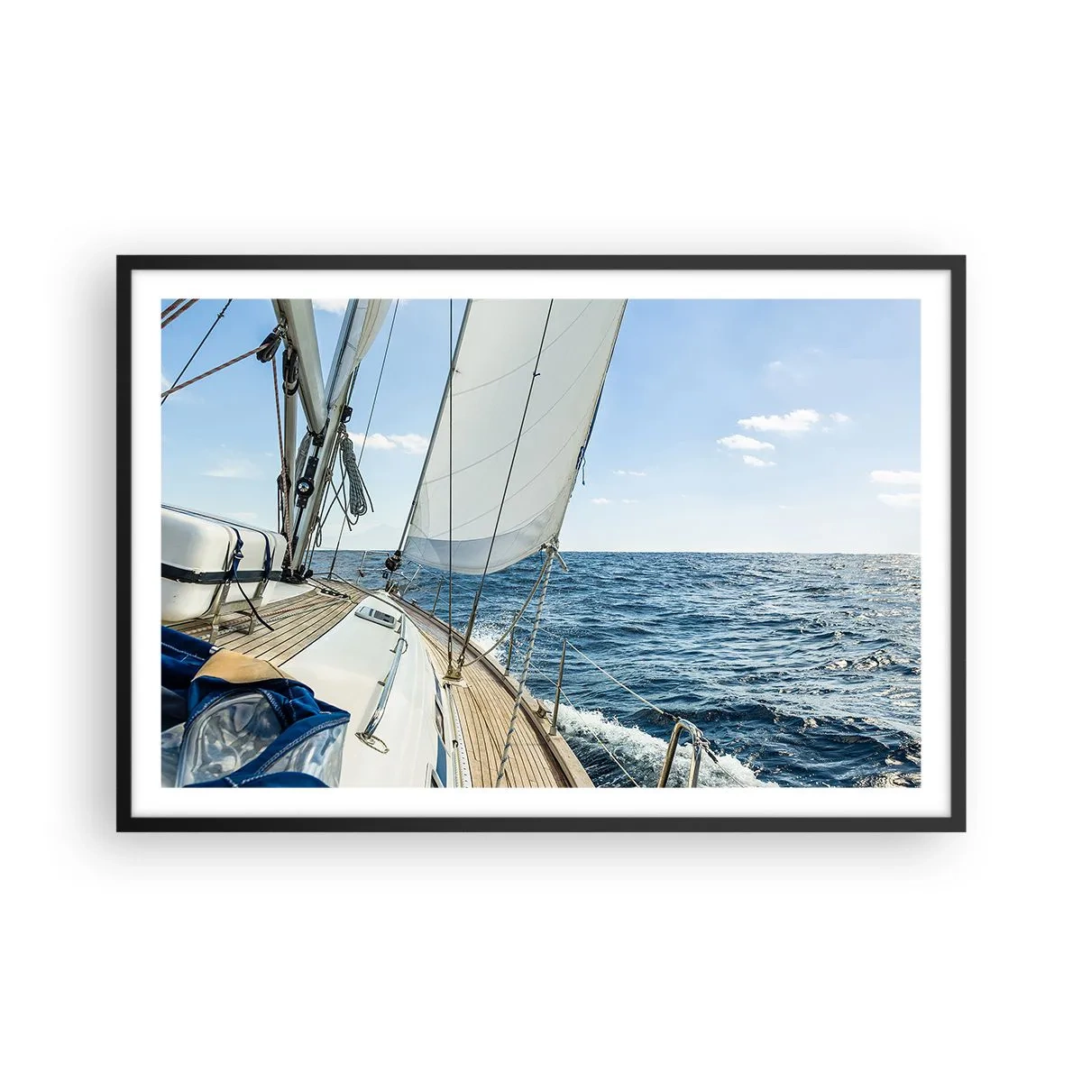 Poster in cornice nera - Benvenuta avventura - 91x61 cm