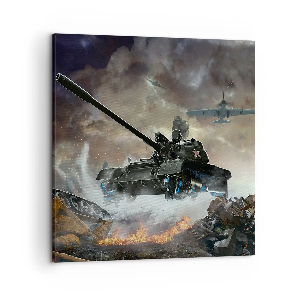 Quadro su tela - Stampe su Tela - La battaglia bella e terribile - 50x50 cm