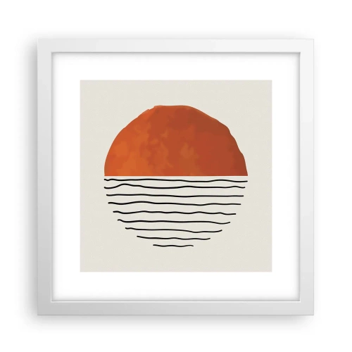 Poster in cornice bianca - Atmosfera giapponese - 30x30 cm