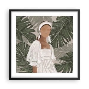 Poster in cornice nera - Ritratto esotico - 50x50 cm
