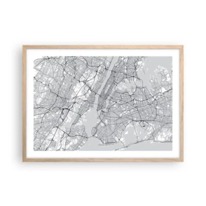 Poster in cornice rovere chiaro - Anatomia della metropoli - 70x50 cm