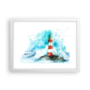 Poster in cornice bianca - L'unità dei quattro elementi - 40x30 cm