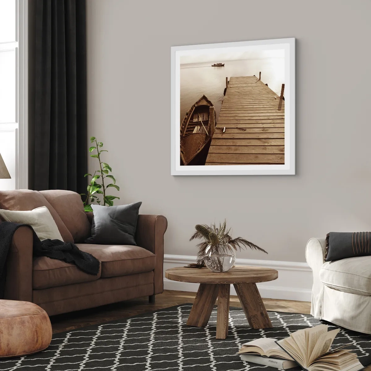 Poster in cornice bianca - La grande pace - 40x40 cm