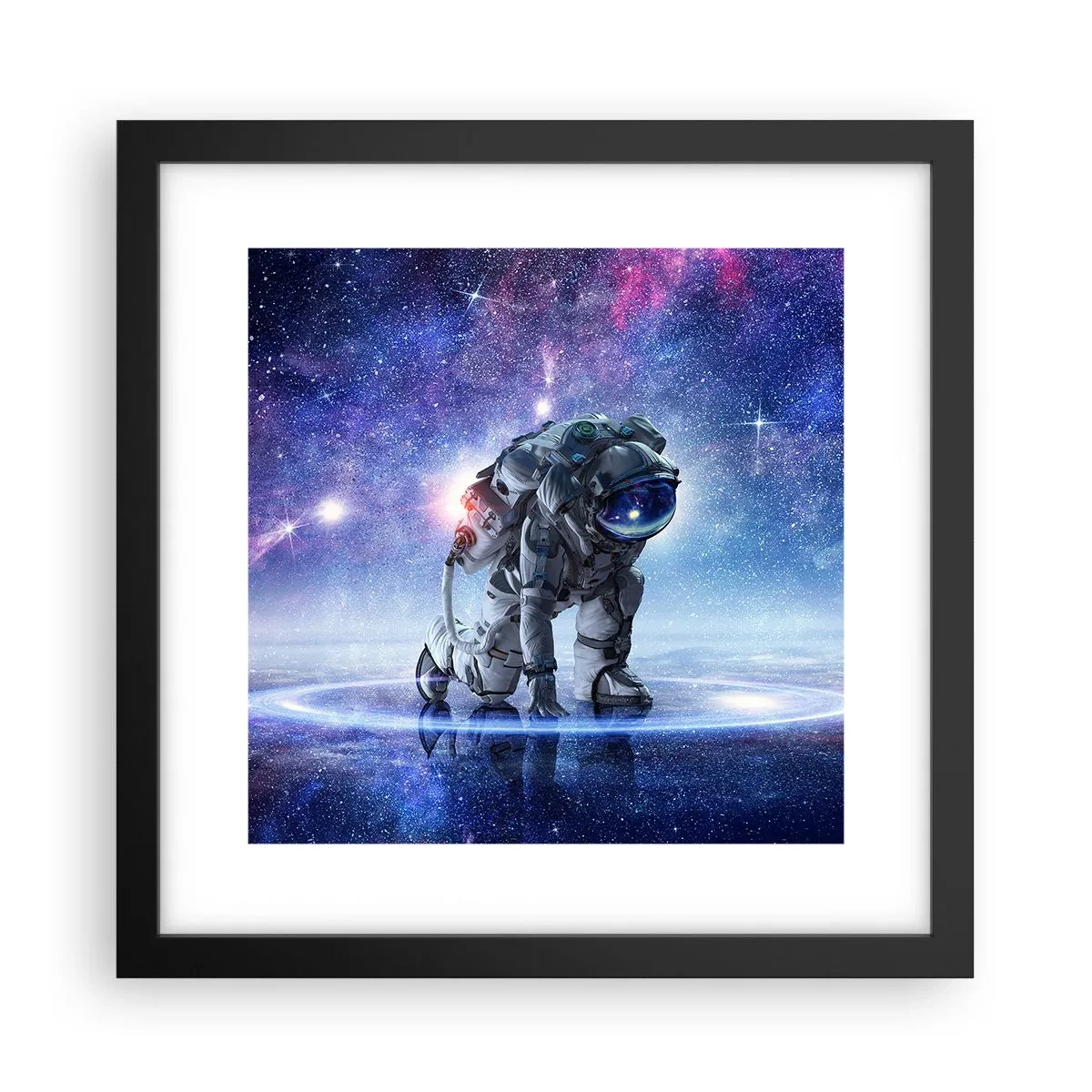 Poster in cornice nera - Il cielo stellato sopra di me - 30x30 cm