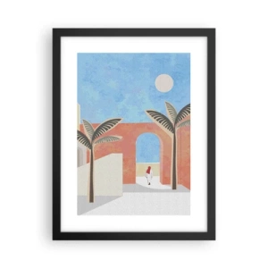 Poster in cornice nera - Giornata araba - 30x40 cm