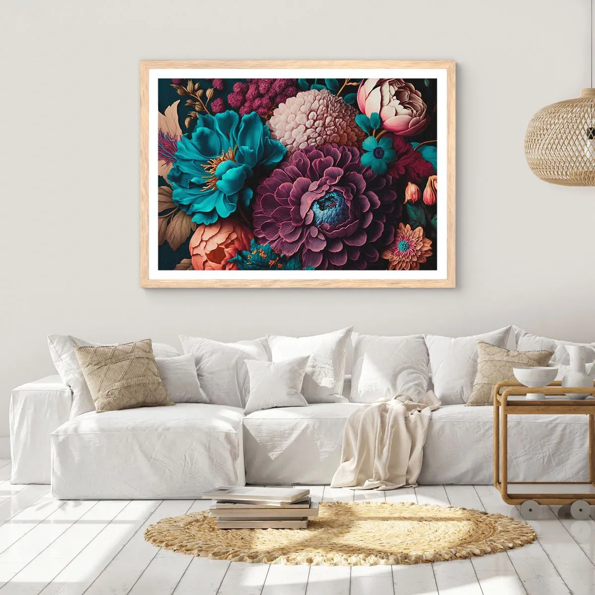 Poster in cornice rovere chiaro - Ricchezza della natura - 100x70 cm