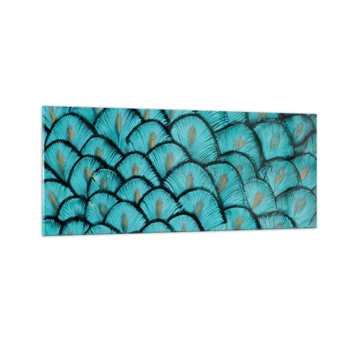 Quadro su vetro - La grande festa delle piume - 100x40 cm