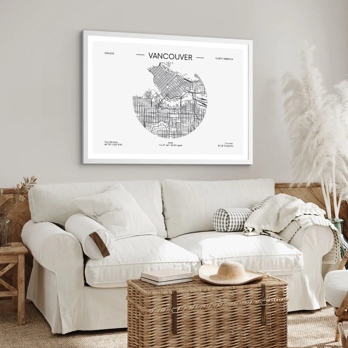 Poster in cornice bianca - Anatomia Vancouver - 50x40 cm